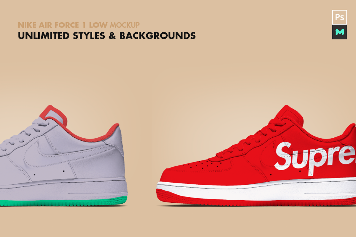 NIKE AIR FORCE 1 Low | Mockup, an Apparel Mockup by MockupsPro (Photo 2 of 4)