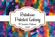 Rainbow Painted Galaxy Patterns, a Pattern Graphic by PrintablesByFranklyn (Thumbnail 1 of 4)