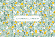 Boho Floral Seamless Pattern, a Pattern Graphic by Viaireshop (Thumbnail 1 of 4)