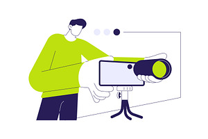 Camera lens attachment abstract, a Technology Illustration by Visual Generation