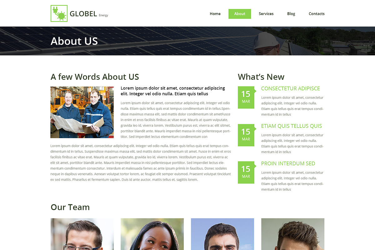 Solar Power PSD Website Template, a Websites & App Template by WebbyTemplates (Photo 3 of 7)