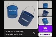 Plastic Carrying Bucket Mockup, a Household Mockup by hiddemaru (Thumbnail 1 of 4)