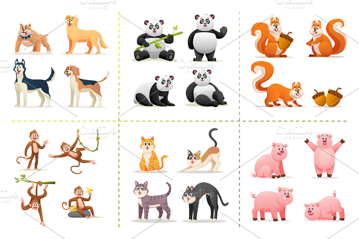 Cartoon Animals Collection, an Animal Illustration by YG Studio (Photo 7 of 15)