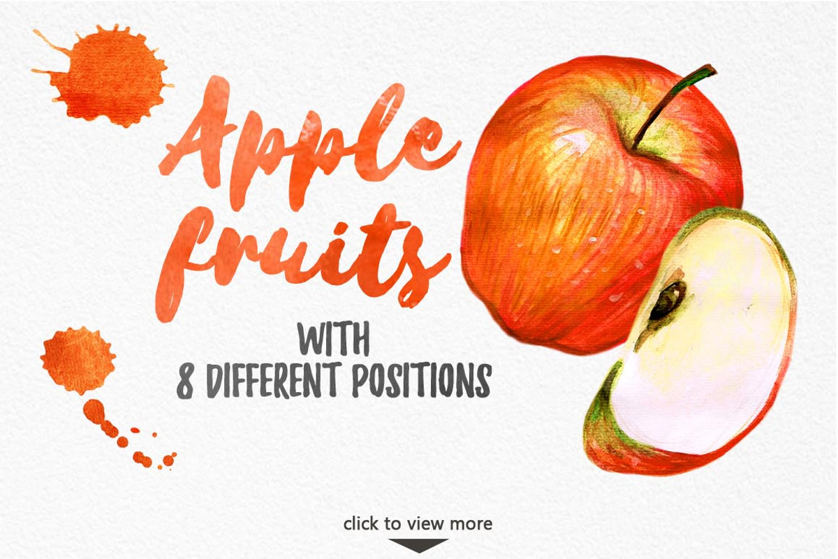 Watercolor Fruits, a Food Illustration by Graphobia (Photo 3 of 8)