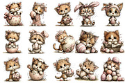Whimsical Easter Cat Clipart, an Illustration by OK Design (Thumbnail 3 of 6)