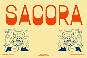 Sacora - Retro Display Sans Font, a Sans Serif Font by Say Studio (Thumbnail 1 of 10)