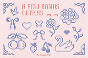 APRIL THREAD - Cross-Stitch Font, a Serif Font by alenaganzhela (Thumbnail 7 of 9)