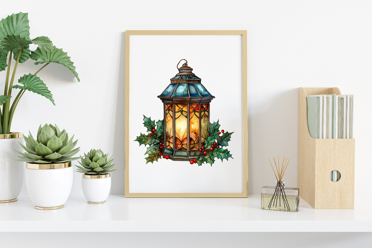 Watercolor Christmas Stained Glass, an Illustration by Canvas Craft (Photo 5 of 6)