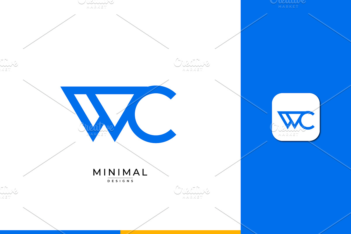 Monogram icon logo WC, a Branding & Logo Template by idesign_4u