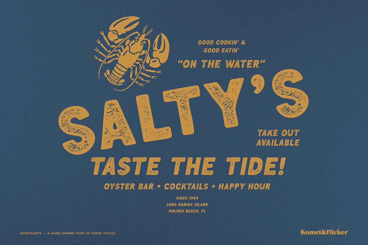 Montmartre - A Hand-drawn Font, a Sans Serif Font by Komet & Flicker (Photo 14 of 16)
