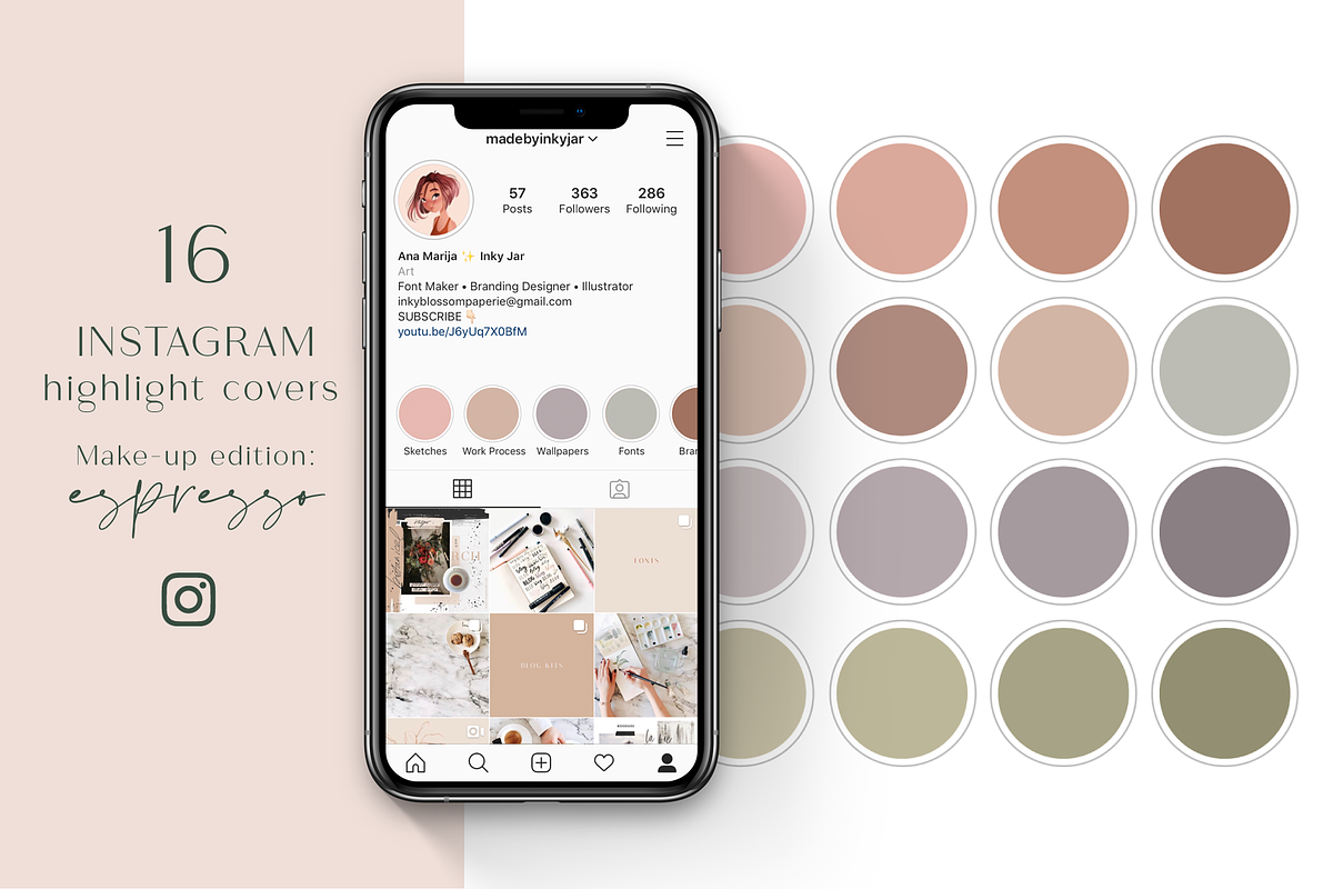 Instagram Highlight Covers-Espresso, a Social Media Template by Inky Jar Design Studio (Photo 1 of 2)