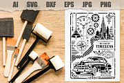 Stencil Vintage Car Timeless City, an Object Illustration by MARYCRAFTIRIA (Thumbnail 2 of 3)