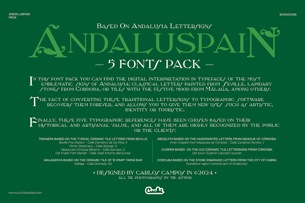 Andaluspain, a Serif Font by Cuchi, qué Tipo! Foundry (Photo 11 of 11)