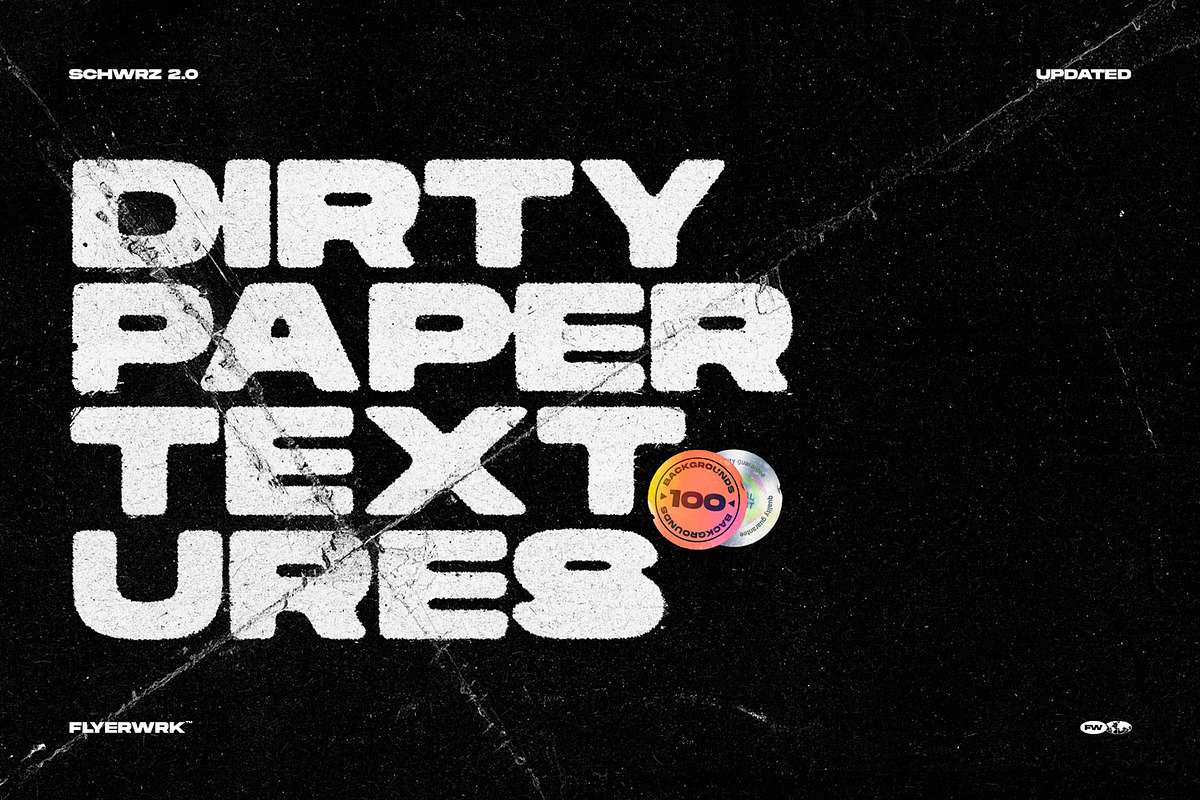 Schwrz - 100 Dirty Paper Textures, a Texture Graphic by FLYERWRK (Photo 1 of 16)