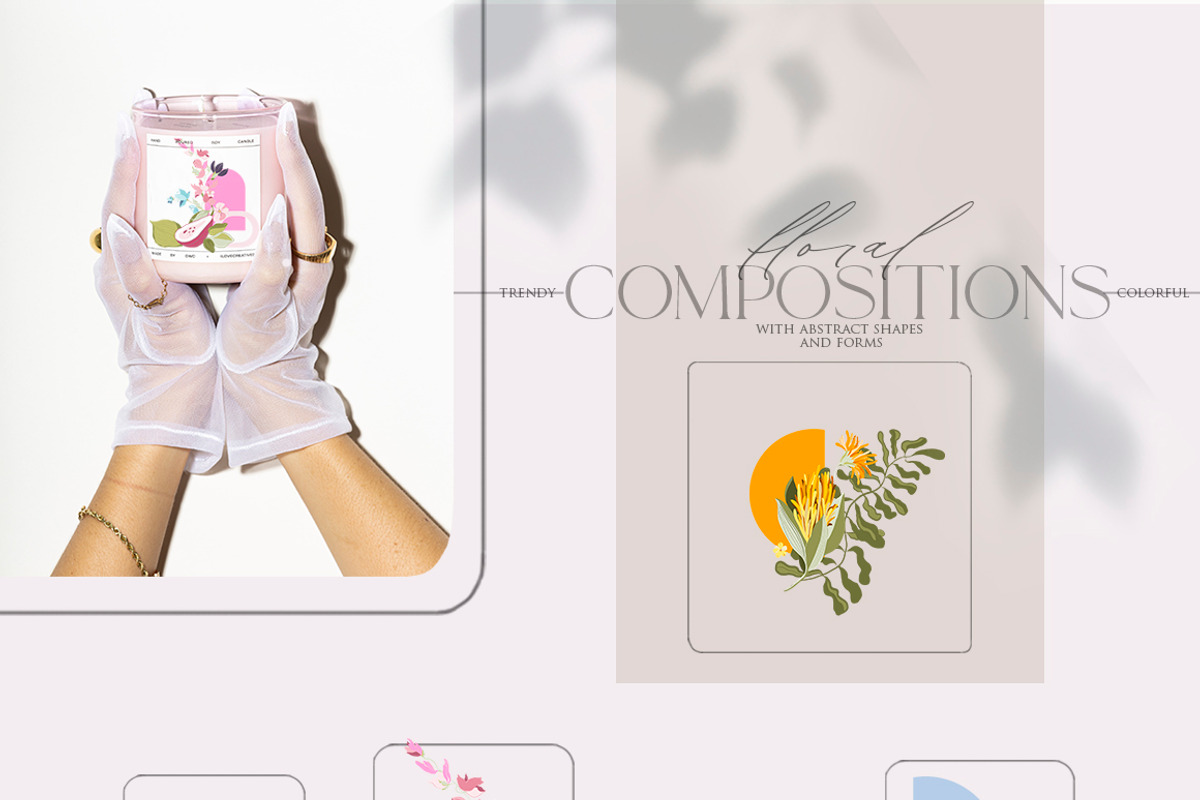 Pastel digital abstact flower bundle, a Decorative Illustration by 60secondsArt (Photo 9 of 14)