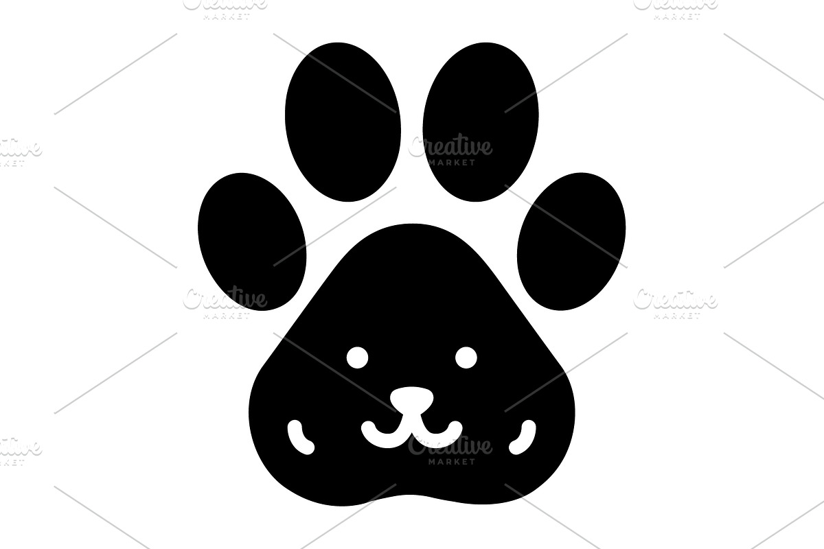 Pets paw solid icon, a Solid Icon by Creative priyanka