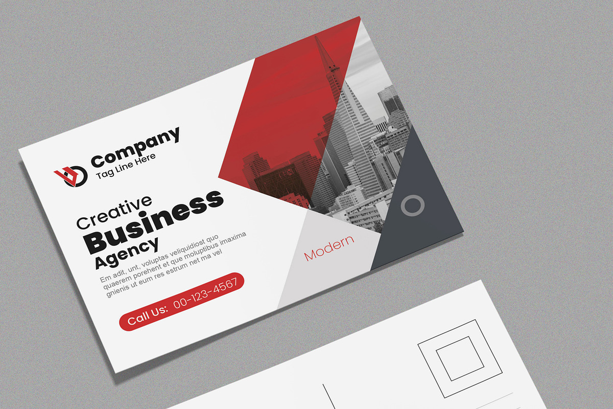 Creative Post Card Design, a Card Template by MightyDesign (Photo 3 of 8)