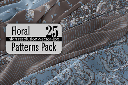 Damask seamless patterns