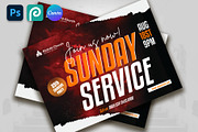 Sunday Service Church Flyer Canva, a Flyer Template by Psd Templates (Thumbnail 2 of 2)