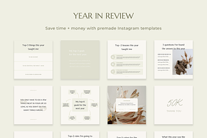 Year In Review Instagram Templates