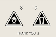 Warning Signs Dingbats Font, a Symbol Font by Minimalartstudio (Thumbnail 8 of 8)