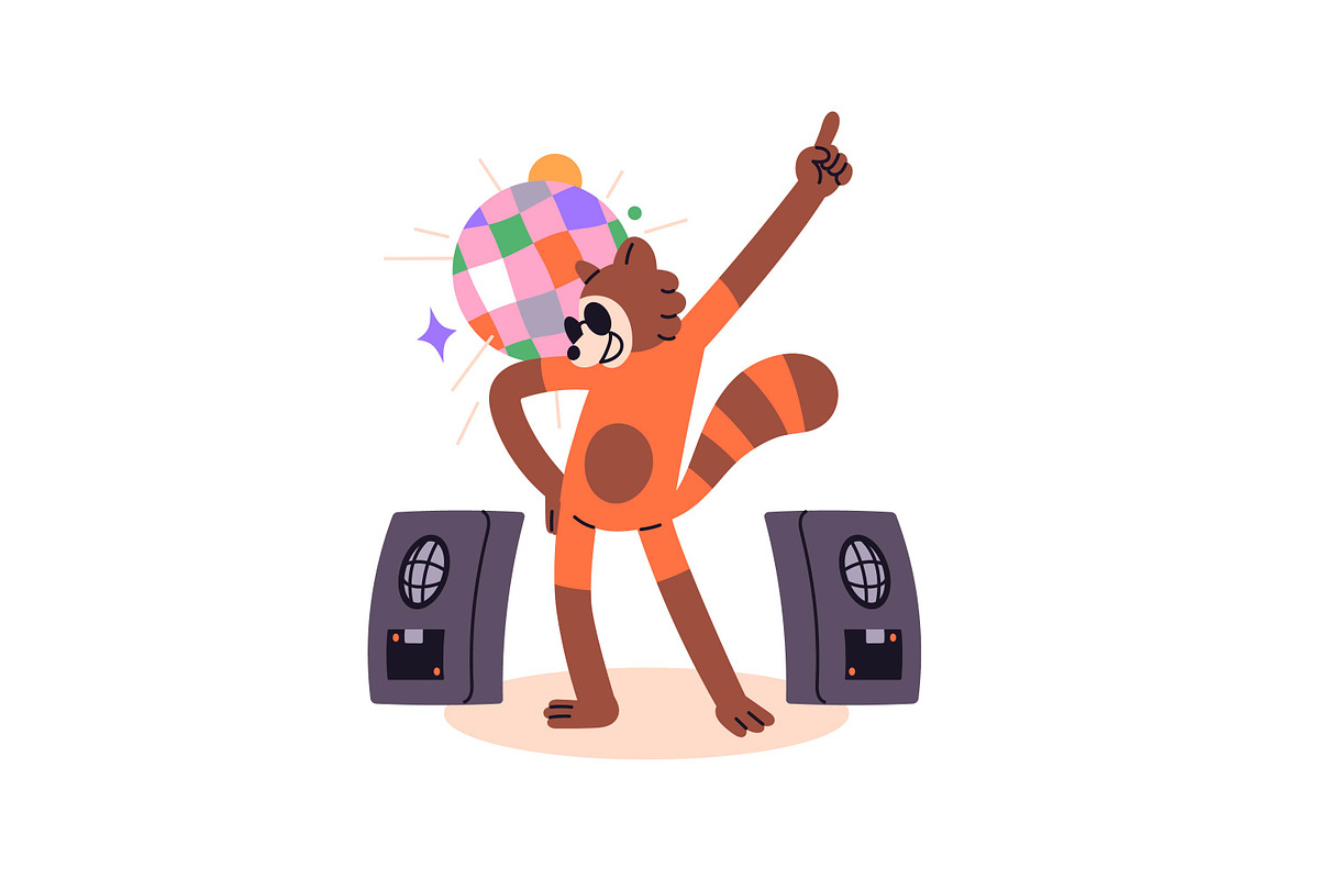 Party animals celebrate holiday set, an Animal Illustration by PaperTrident (Photo 12 of 22)