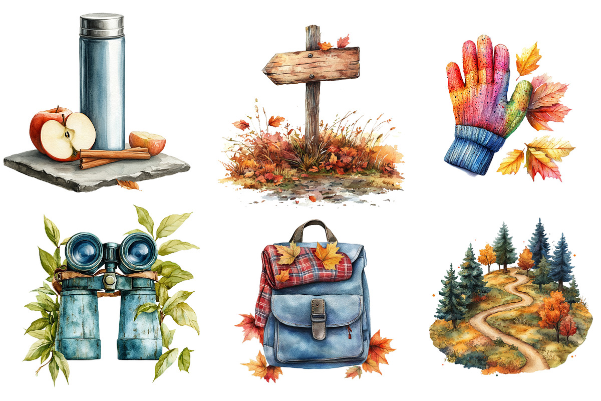 Autumn Nature Walk Clipart, an Illustration by CreationArt (Photo 3 of 5)