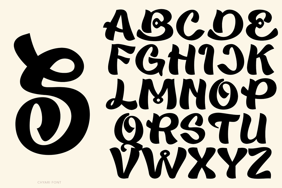 Chyari Script, a Script Font by madeDeduk (Photo 4 of 8)