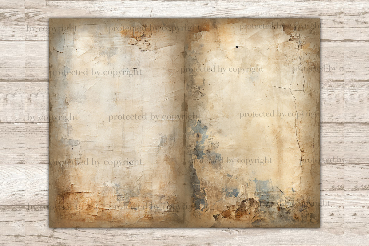 Antique Paper Junk Journal Pages, a Texture Illustration by GlamArtZhanna (Photo 8 of 9)