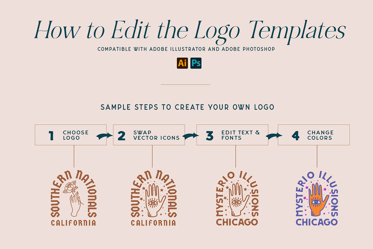 Vintage Branding Logos & Badges, a Branding & Logo Template by Happy Monday Creative (Photo 4 of 6)