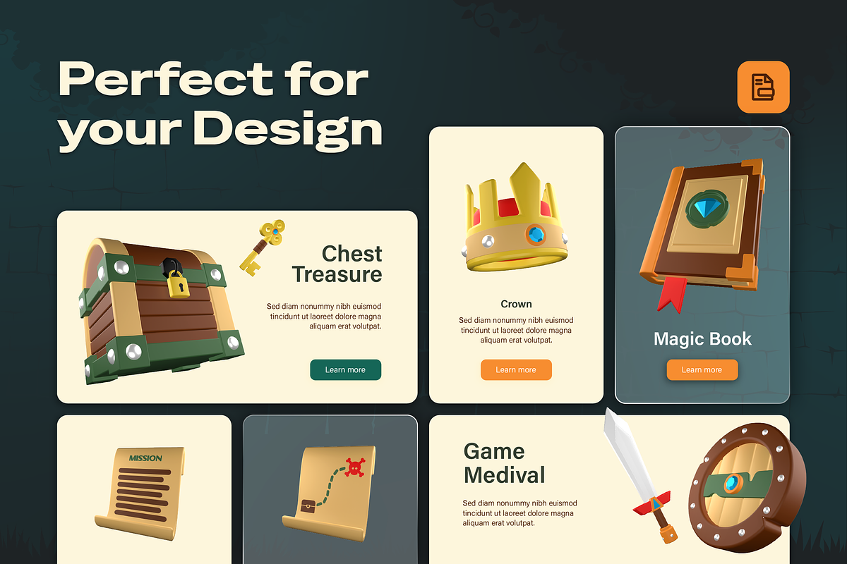 Game Asset 3D Icon, an Object 3D Model by Burntilldead (Photo 5 of 7)