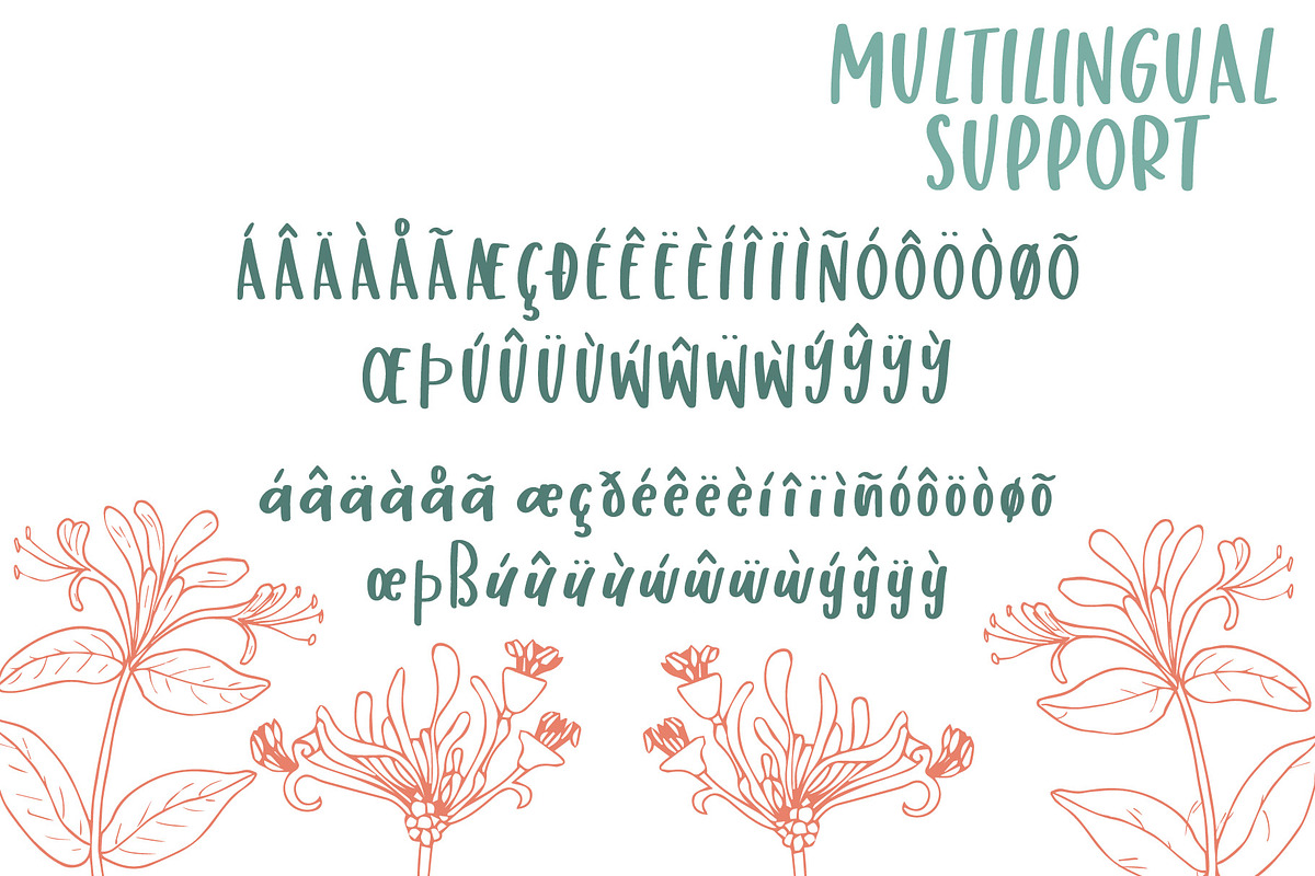 Honey Suckle Hand Lettered Font preview 7