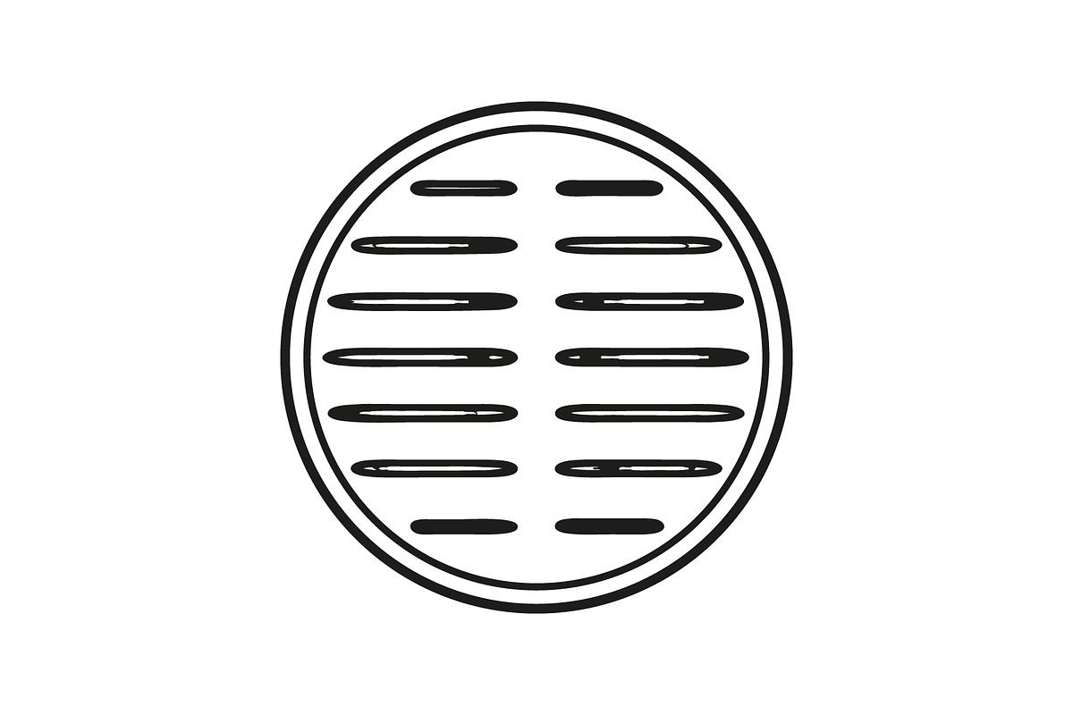 Stylized Manhole Cover with Slots, an Object Graphic by Billah Hub (Photo 2 of 3)