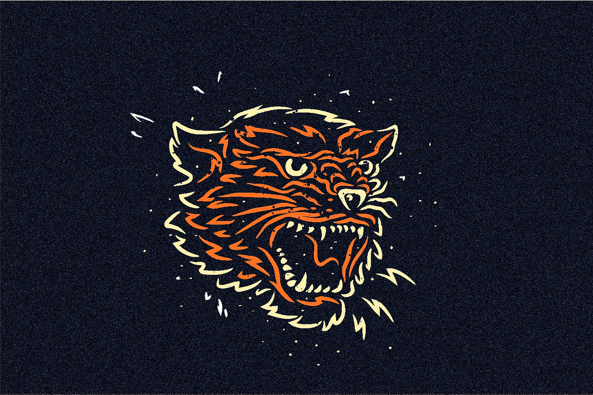 Head of Wild Beast - SVG,Vector,PNG, an Animal Illustration by Ben studio (Photo 6 of 13)