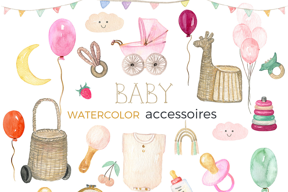 Baby Crest Creator Watercolor, an Illustration by LABFcreations (Photo 13 of 32)