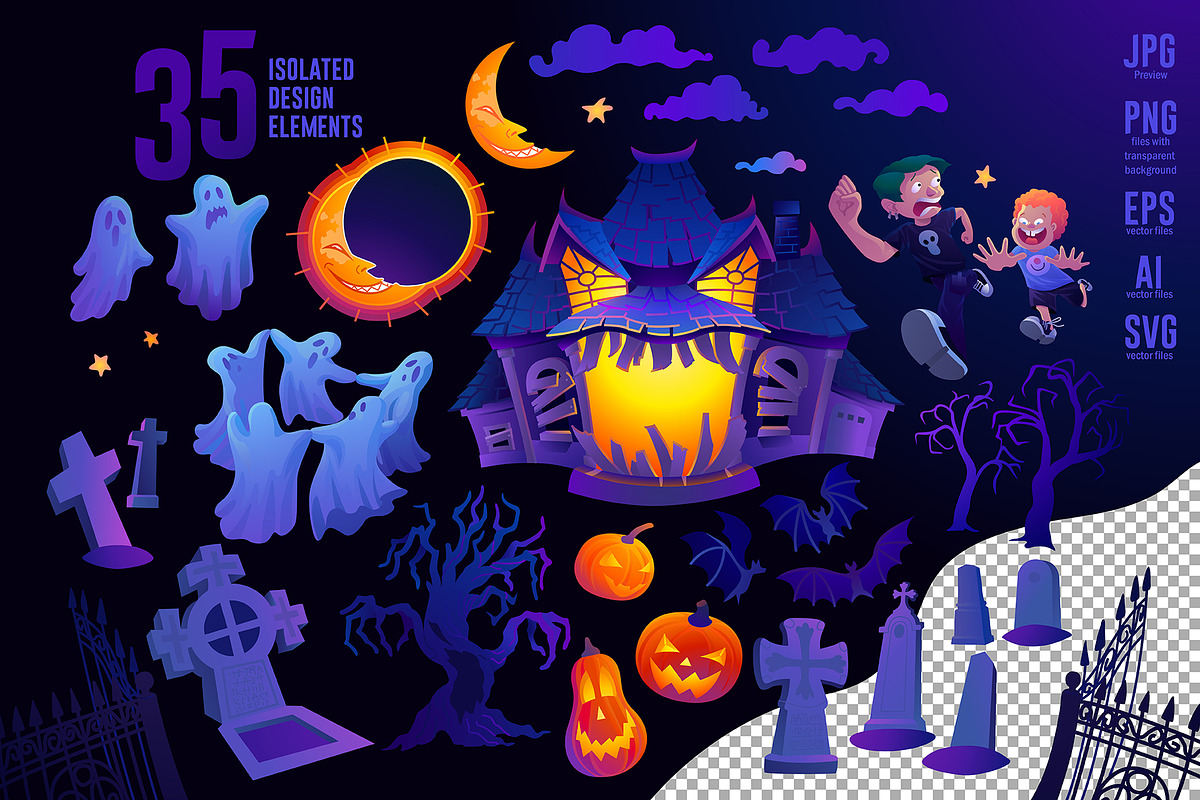 Test of Courage - Vector Halloween, a Graphic by Ekaterina Glazkova (Photo 2 of 14)