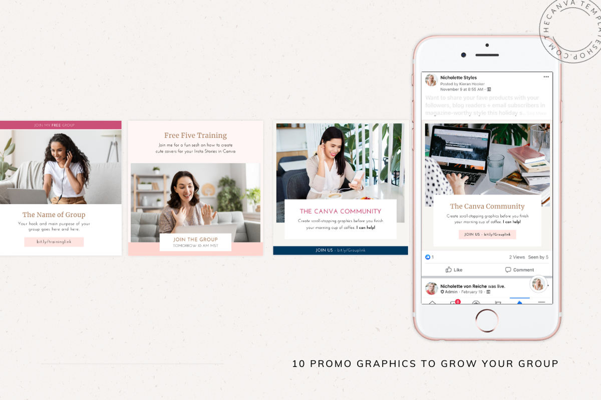 Alyssa FB Groups Canva Templates, a Social Media Template by The Canva Template Shop (Photo 6 of 7)