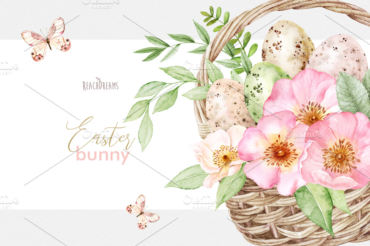 Easter bunny collection, an Animal Illustration by ReachDreams (Photo 5 of 7)