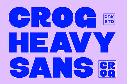 Crog - Chunky Heavy Sans, a Sans Serif Font by Pandeka Studio