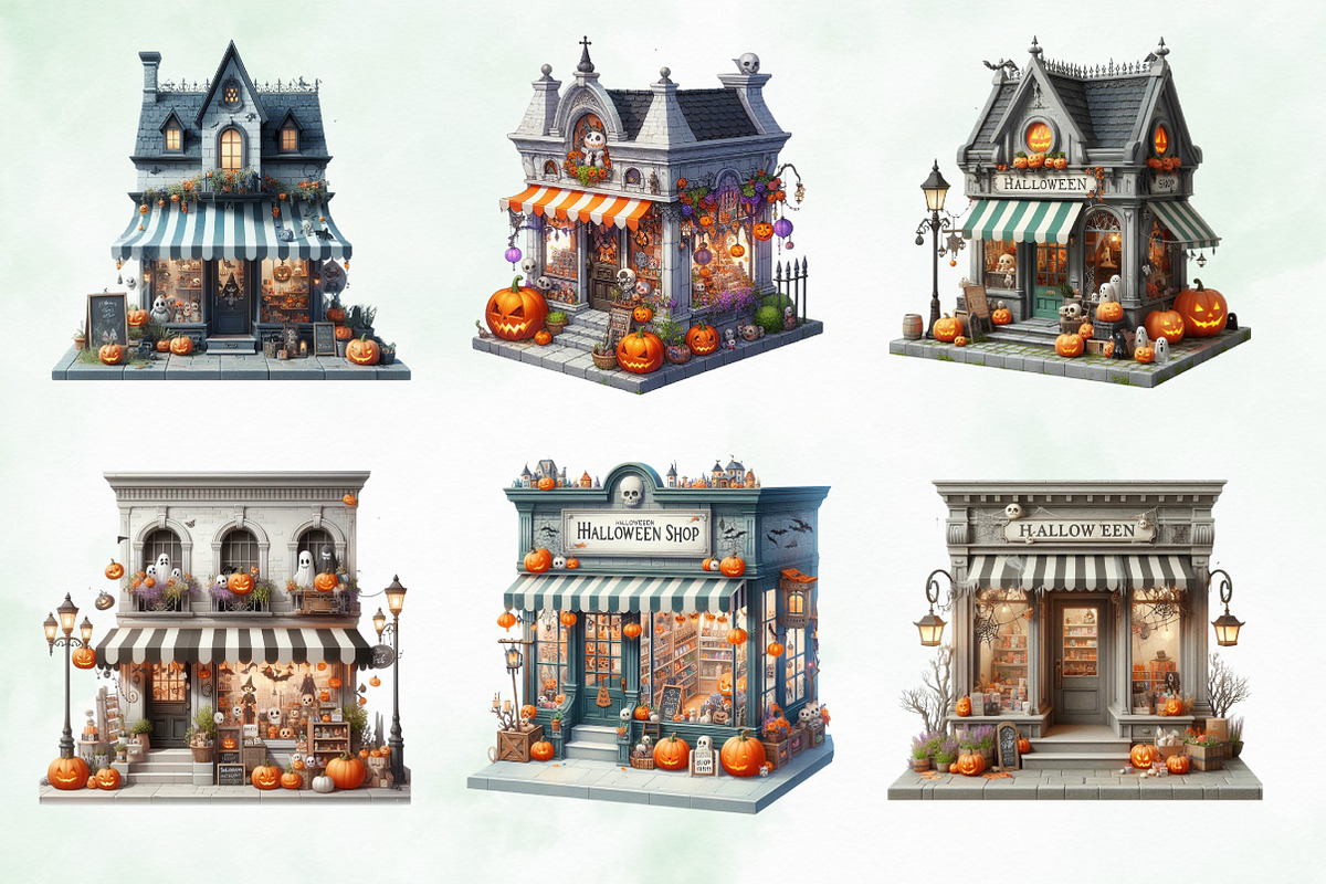 Halloween Shop Storefront Clipart, an Illustration by Creative Art (Photo 4 of 4)