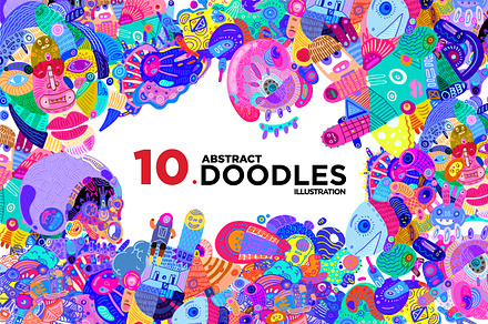 10 Abstract Doodle Illustrations