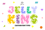 Jelly Kins - Playful Cartoon Font, a Sans Serif Font by KiddoGlyphs Studio (Thumbnail 1 of 4)