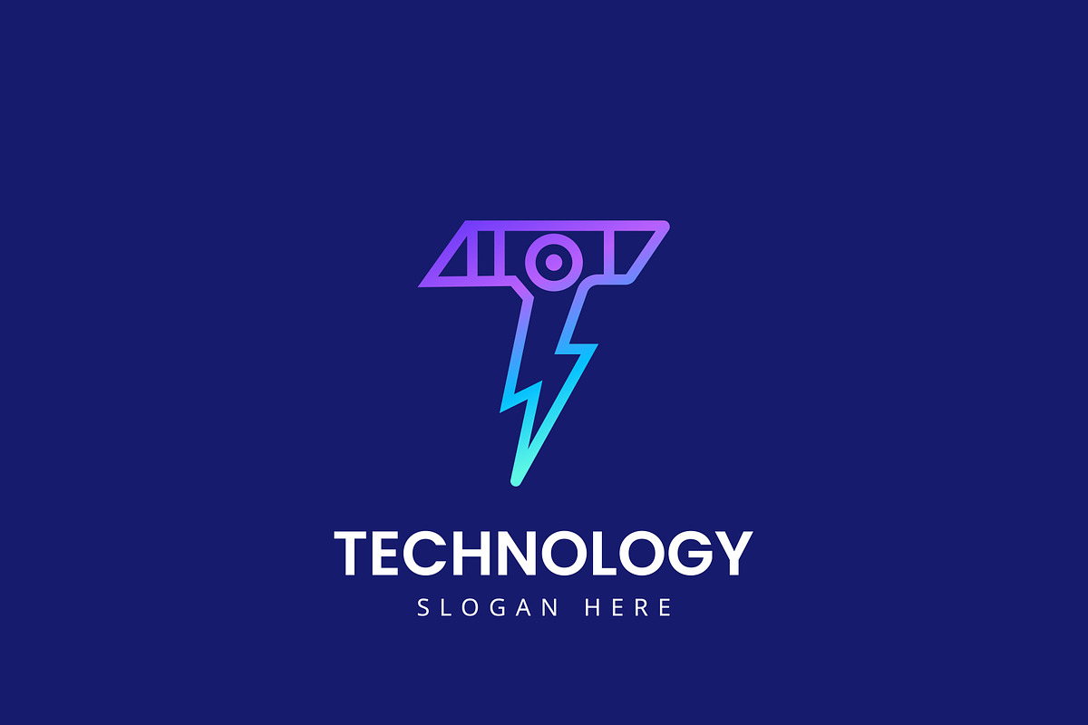 Letter T Technology Logo Design, a Branding & Logo Template by HueNestify (Photo 1 of 3)