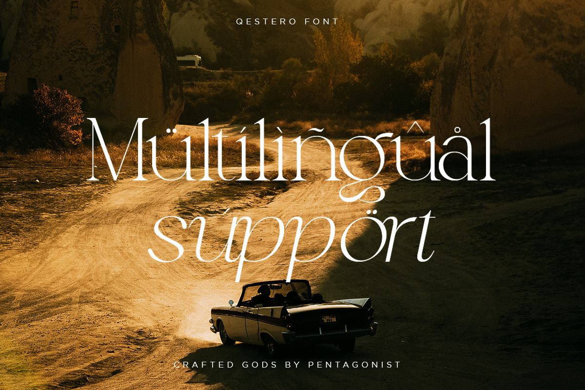 Qestero | Exotic Display Font, a Serif Font by Pentagonistudio (Photo 11 of 11)