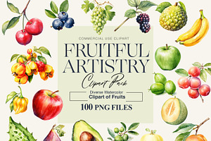 Watercolor Fruits Clipart, Pear PNG, a Food Illustration by BrushstrokeArtGB