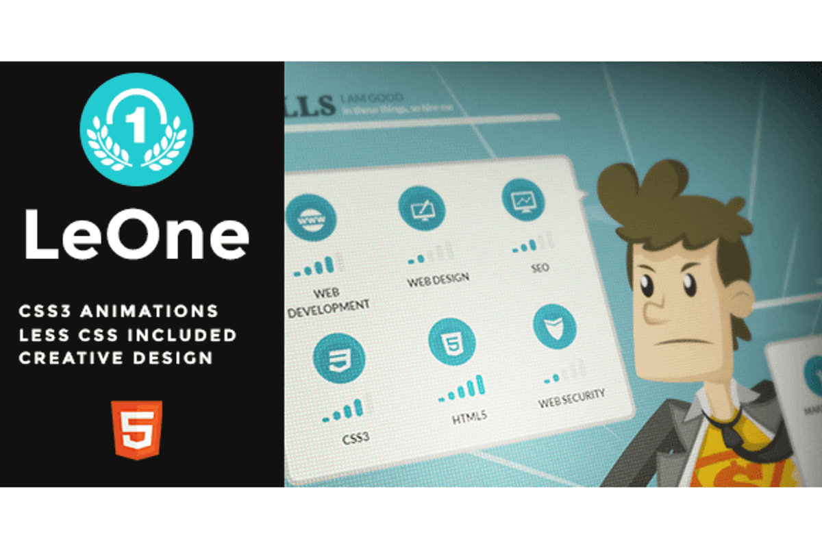 LeOne - Onepage Portfolio Template, a Websites & App Template by Miira (Photo 1 of 2)