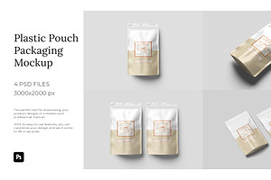 Plastic Pouch Packaging Mockup