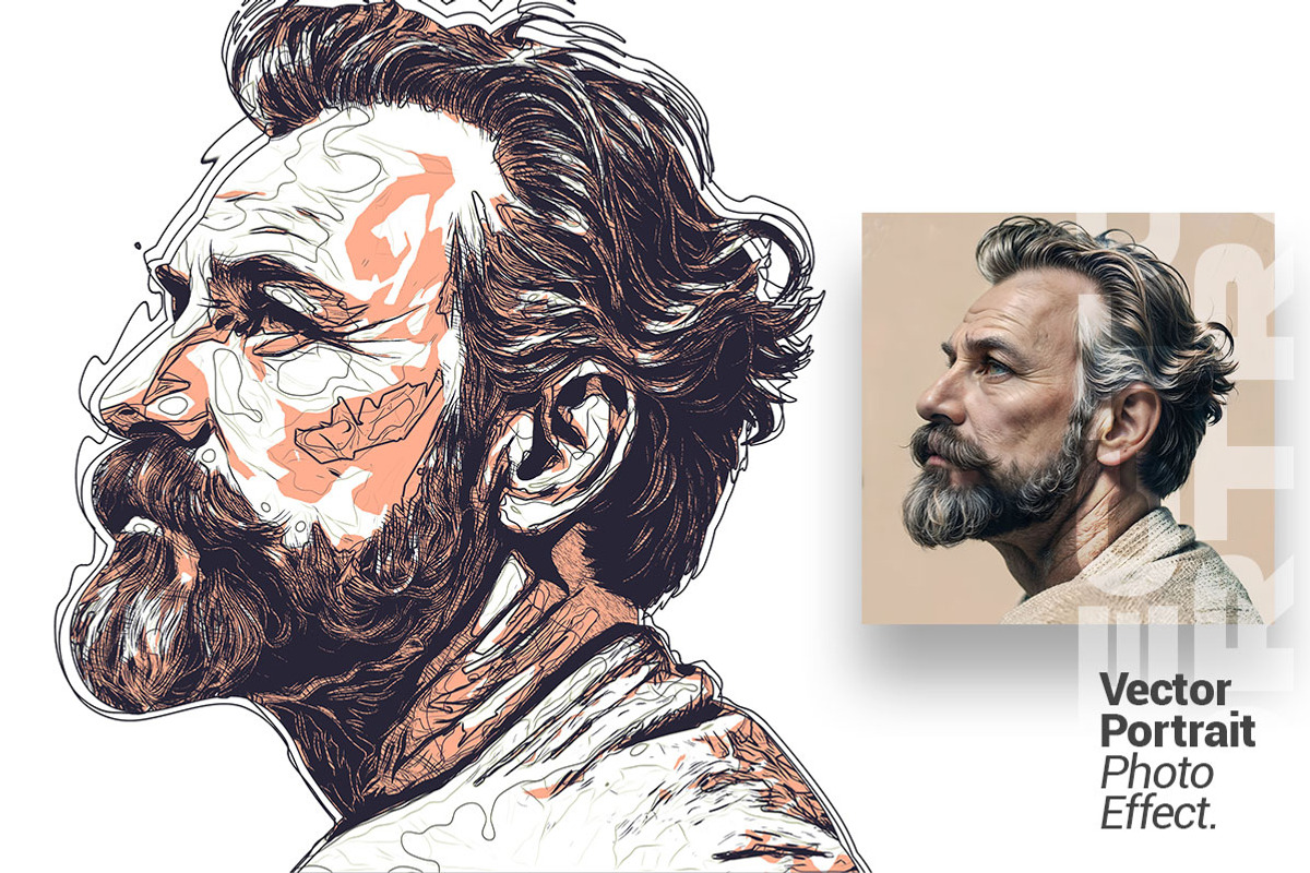 Vector Portrait Photo Effect, an Action Add-On by Amorjesu.com (Photo 18 of 28)