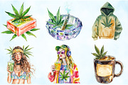Cannabis Lifestyle Clipart Bundle, an Illustration by Craft Nest (Thumbnail 4 of 5)