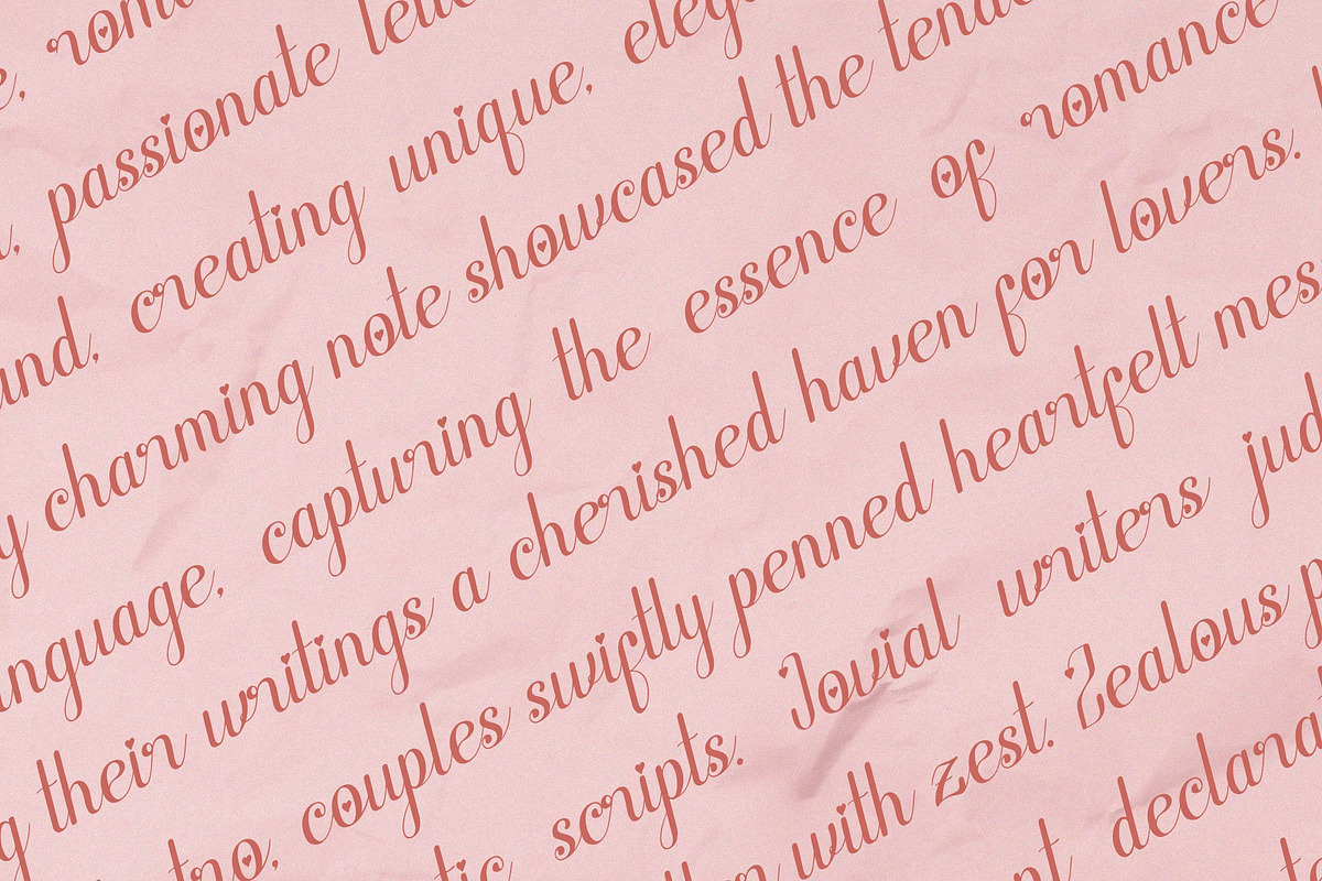 Enfiyali Alovelly Love Modern Script, a Script Font by Denustudios (Photo 9 of 13)